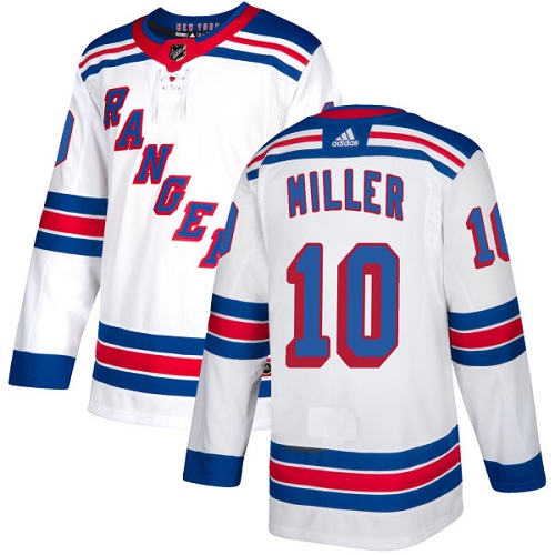 Herren New York Rangers Eishockey Trikot J.T. Miller #10 Authentic Weiß Auswärts